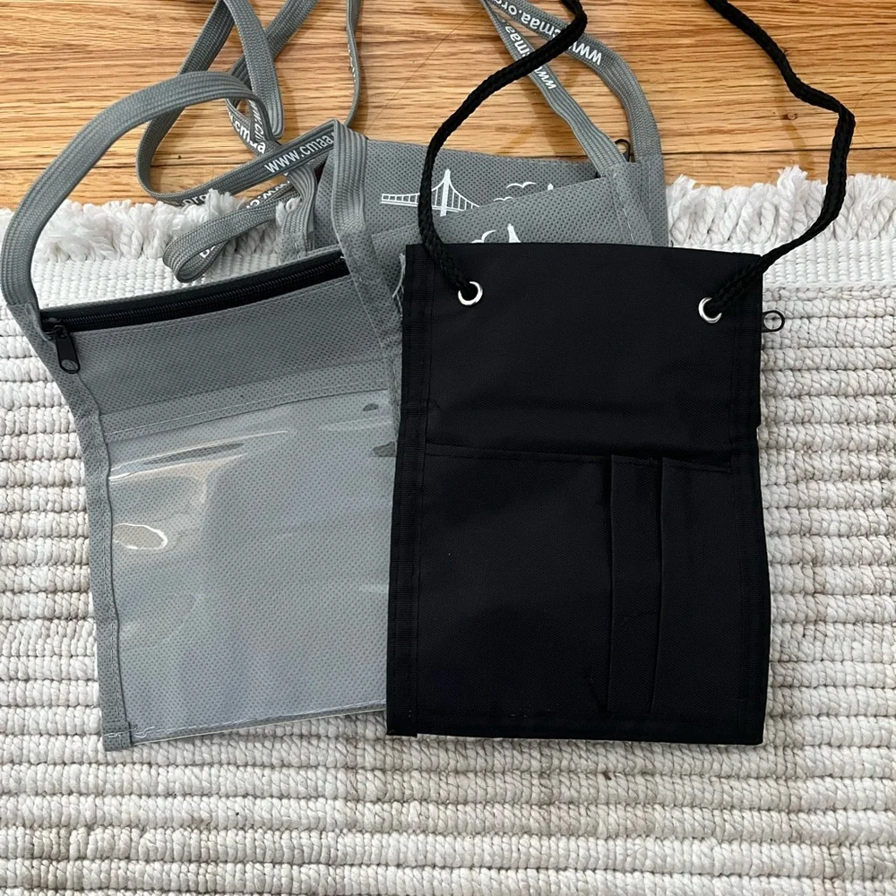 4 Black Grey Badge Holder Lanyard ID Card Neck Wallet